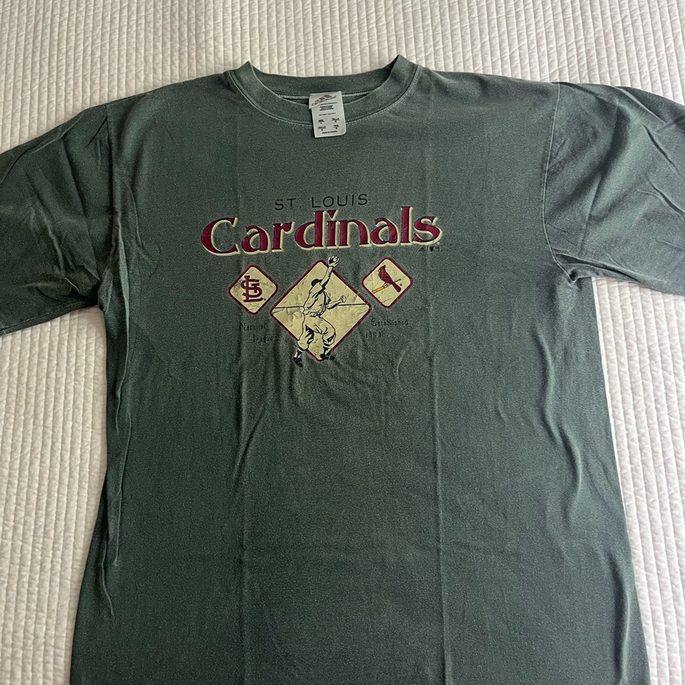 Adidas Green Short Sleeve Tee. Never worn. Original St Louis Cardinals.